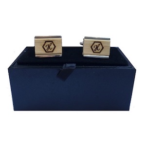 Custom promotional cufflinks - made out of wood